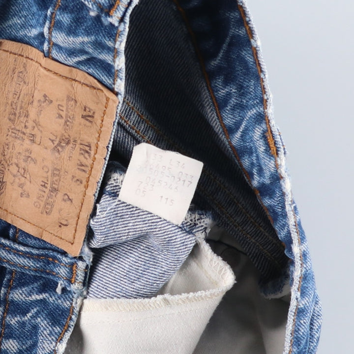 1980'S Levi's 20505-0217 Orange Tab Tapered Denim Pants, Made in USA, Men's Size W30 (approx.), Vintage cotton blue type Vintage Second Hand
