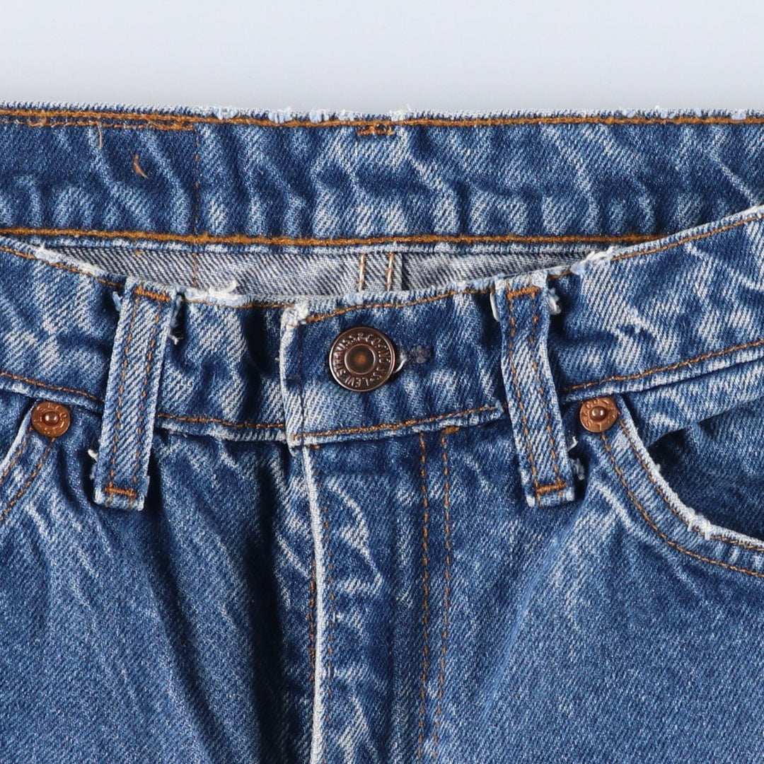 1980'S Levi's 20505-0217 Orange Tab Tapered Denim Pants, Made in USA, Men's Size W30 (approx.), Vintage cotton blue type Vintage Second Hand