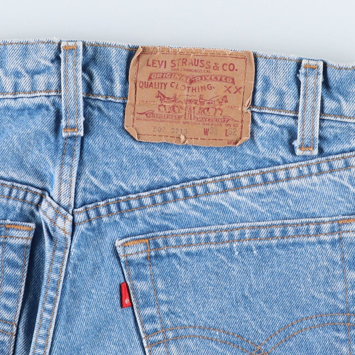 1980'S Levi's 505-0213 Tapered Denim Pants, Made in USA, Men's Size W30 (approx.), Vintage cotton blue type Vintage Second Hand