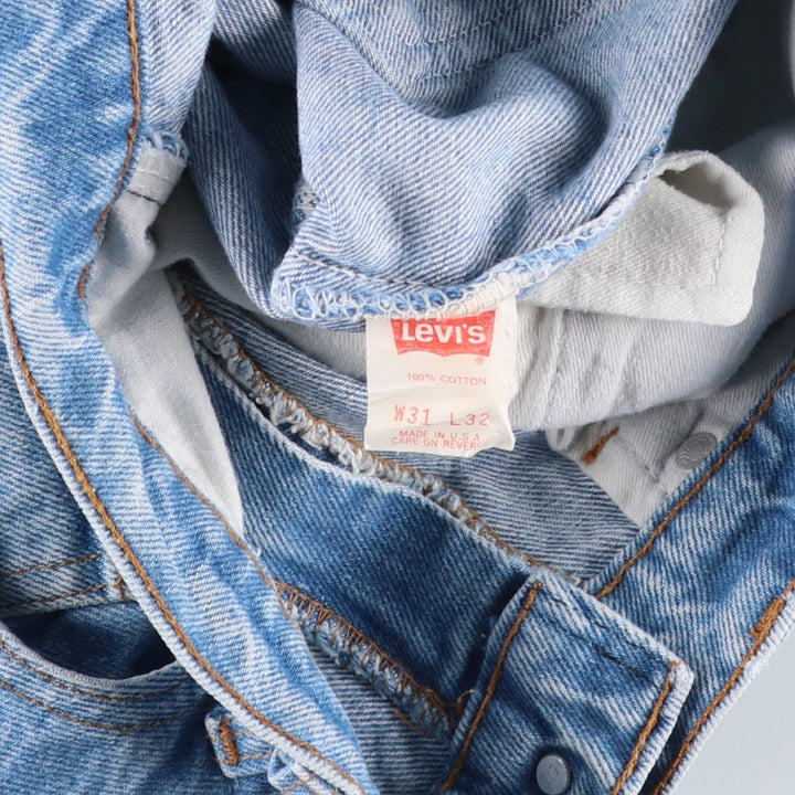 1980'S Levi's 505-0213 Tapered Denim Pants, Made in USA, Men's Size W30 (approx.), Vintage cotton blue type Vintage Second Hand