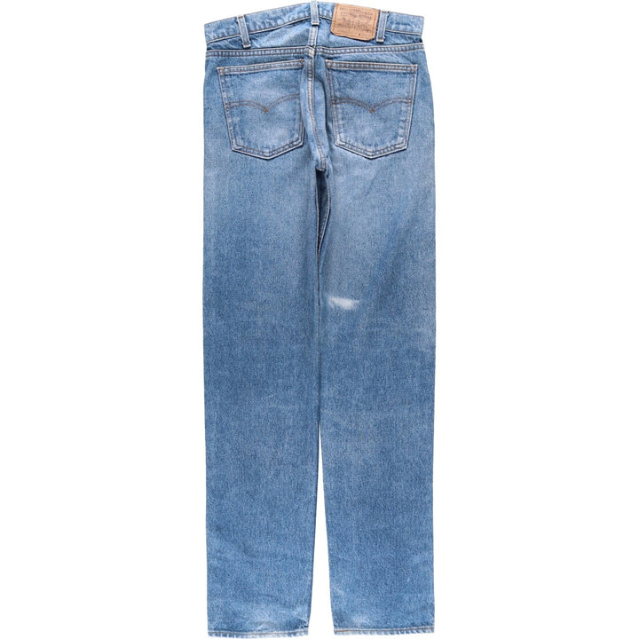 1980'S Levi's 20505-0217 Orange Tab Tapered Denim Pants, Made in USA, Men's Size W30 (approx.), Vintage cotton blue type Vintage Second Hand