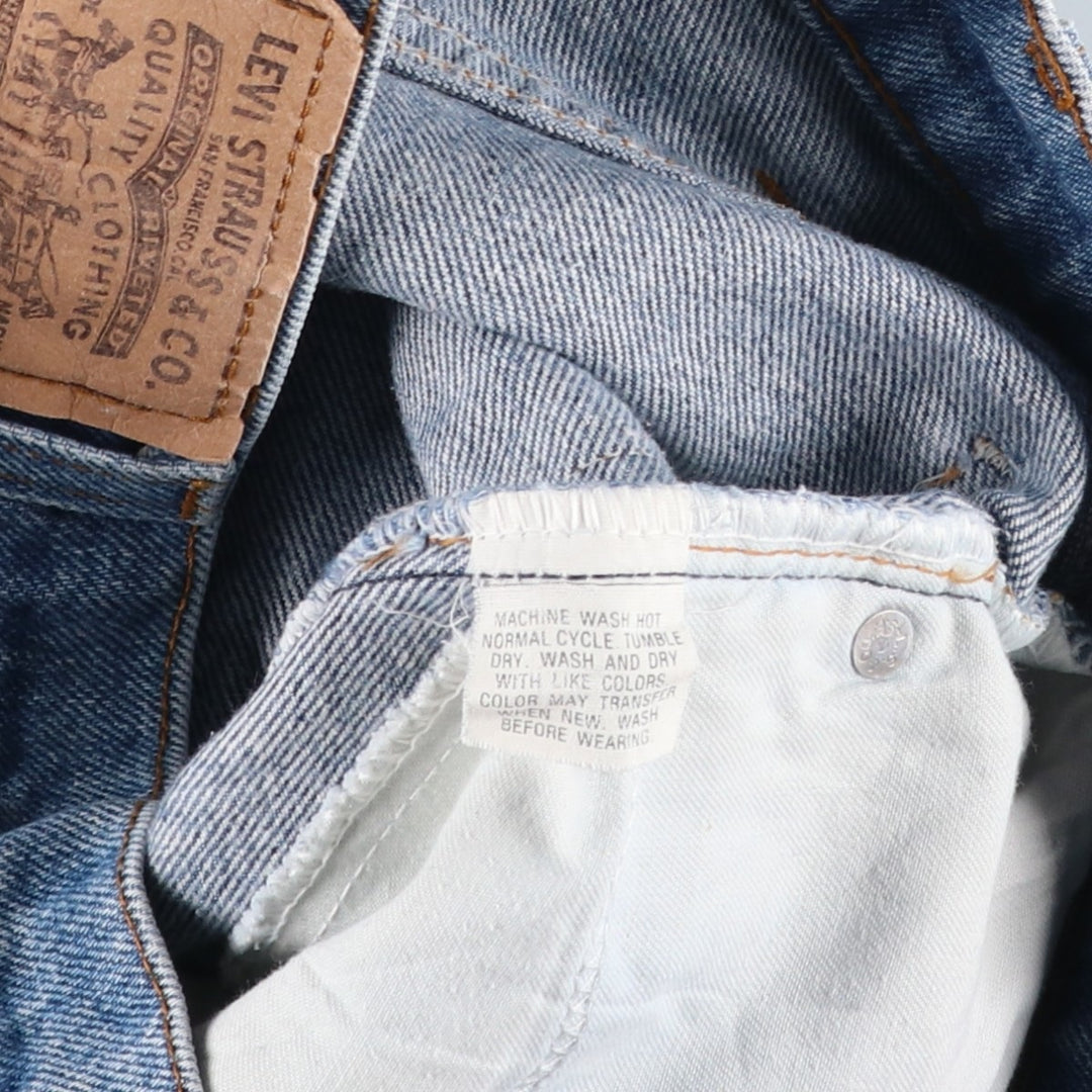 1980'S Levi's 20505-0217 Orange Tab Tapered Denim Pants, Made in USA, Men's Size W30 (approx.), Vintage cotton blue type Vintage Second Hand