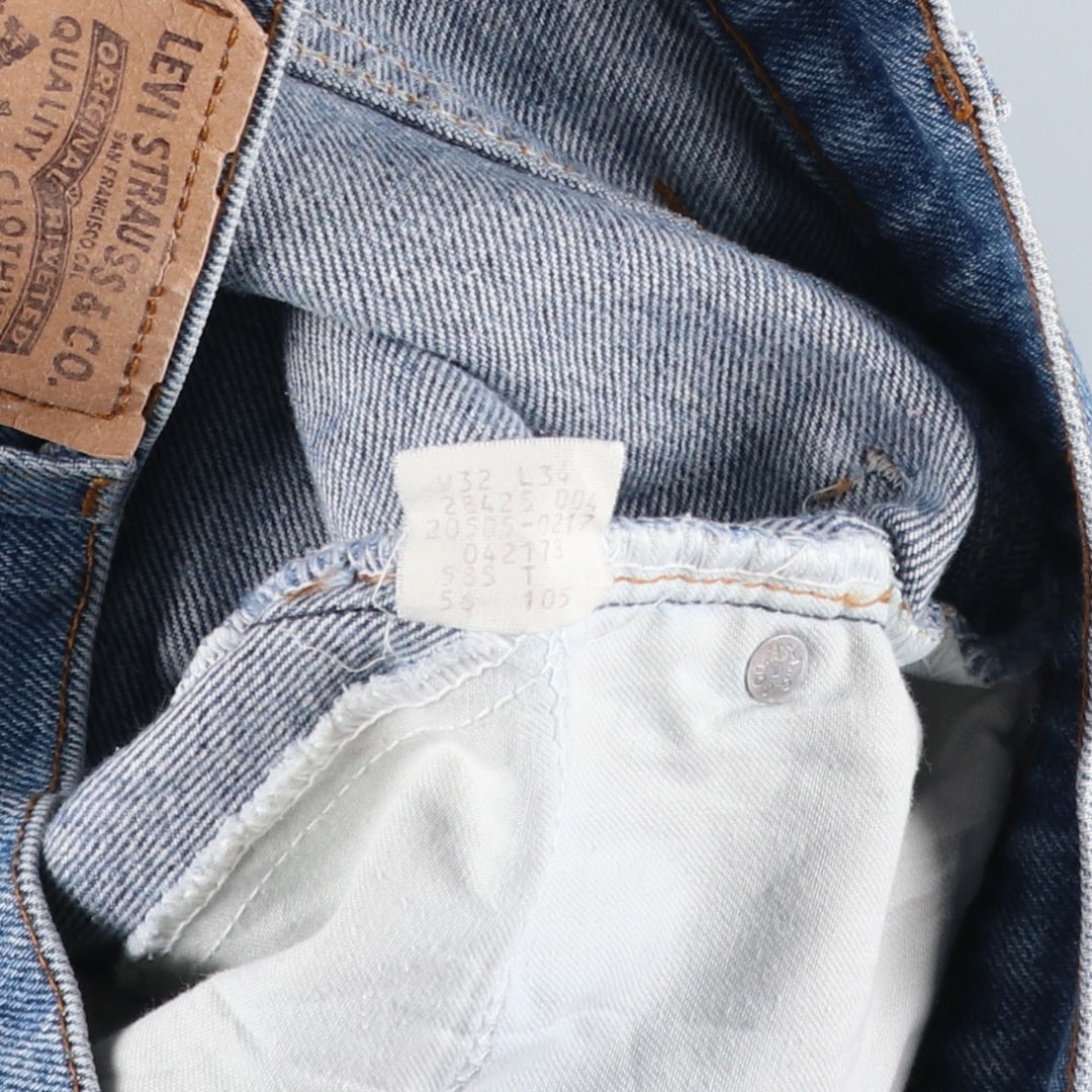 1980'S Levi's 20505-0217 Orange Tab Tapered Denim Pants, Made in USA, Men's Size W30 (approx.), Vintage cotton blue type Vintage Second Hand