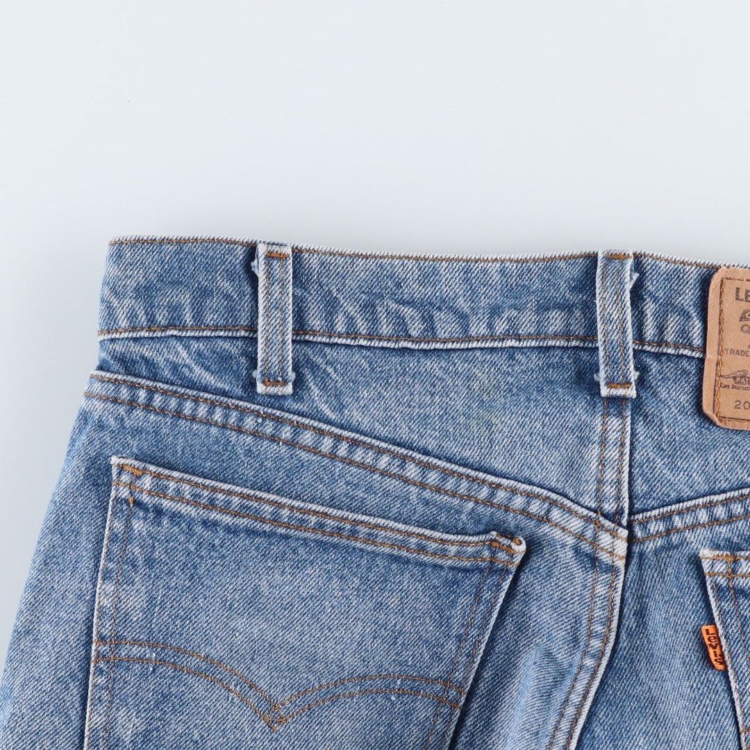 1980'S Levi's 20505-0217 Orange Tab Tapered Denim Pants, Made in USA, Men's Size W30 (approx.), Vintage cotton blue type Vintage Second Hand
