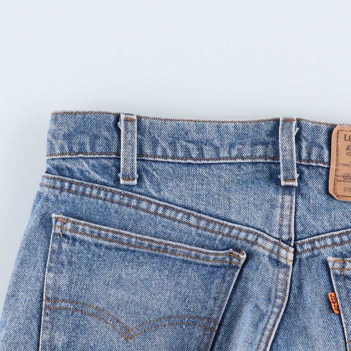 1980'S Levi's 20505-0217 Orange Tab Tapered Denim Pants, Made in USA, Men's Size W30 (approx.), Vintage cotton blue type Vintage Second Hand
