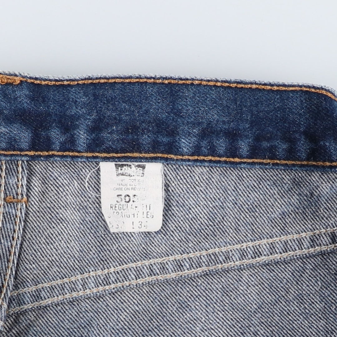 2000'S Levi's 505-0216 Regular Fit Straight Leg Tapered Denim Pants, Men's Size W31 (approx.) cotton navy blue type Vintage Second Hand