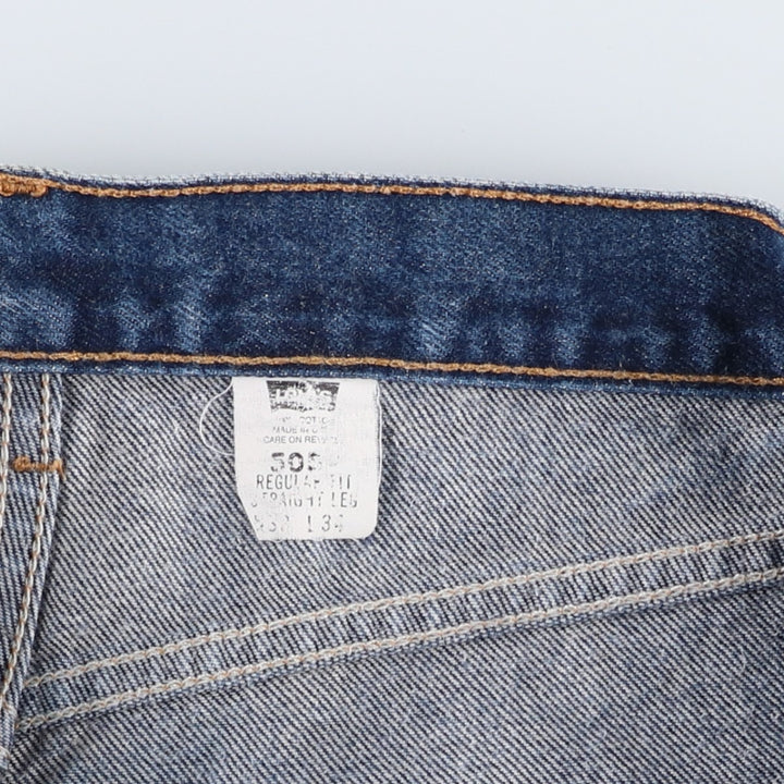 2000'S Levi's 505-0216 Regular Fit Straight Leg Tapered Denim Pants, Men's Size W31 (approx.) cotton navy blue type Vintage Second Hand