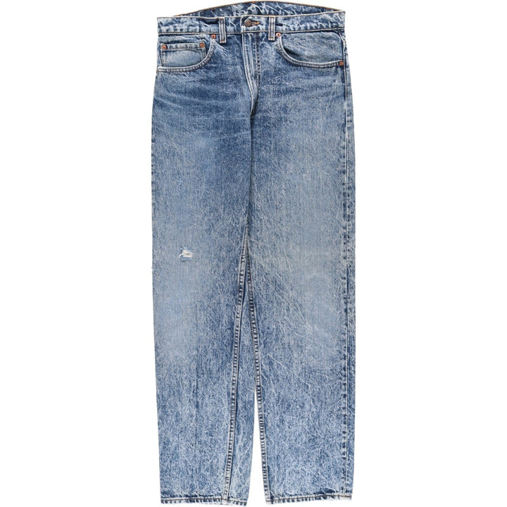 1980'S Levi's 505-0212 Chemical Wash Tapered Denim Pants, Made in USA, Men's Size W32 (approx.), Vintage cotton blue type Vintage Second Hand