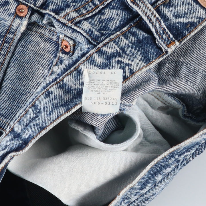 1980'S Levi's 505-0212 Chemical Wash Tapered Denim Pants, Made in USA, Men's Size W32 (approx.), Vintage cotton blue type Vintage Second Hand