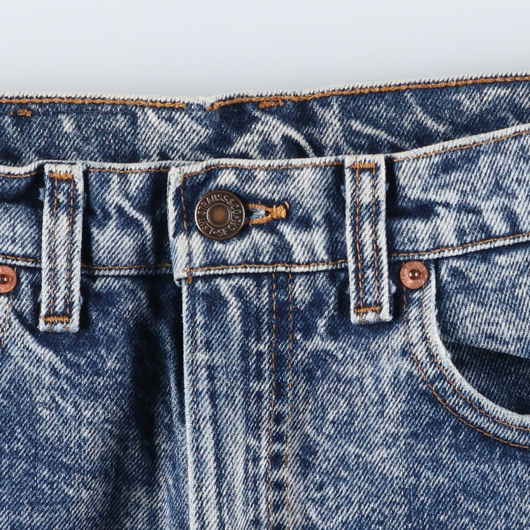 1980'S Levi's 505-0212 Chemical Wash Tapered Denim Pants, Made in USA, Men's Size W32 (approx.), Vintage cotton blue type Vintage Second Hand