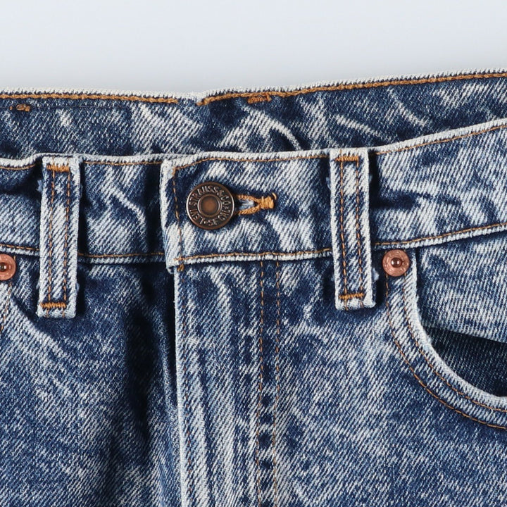 1980'S Levi's 505-0212 Chemical Wash Tapered Denim Pants, Made in USA, Men's Size W32 (approx.), Vintage cotton blue type Vintage Second Hand