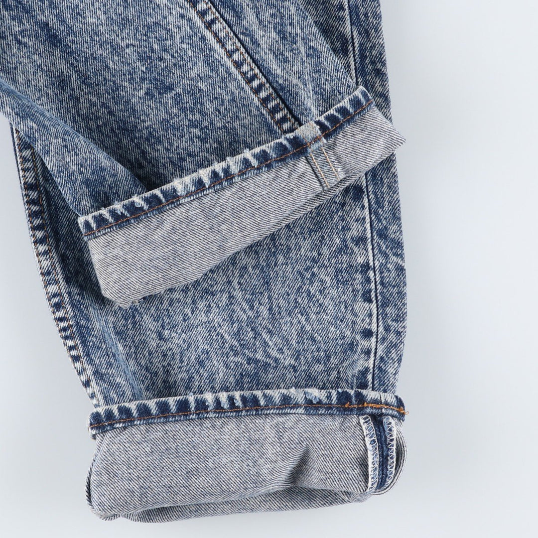 1980'S Levi's 505-0212 Chemical Wash Tapered Denim Pants, Made in USA, Men's Size W32 (approx.), Vintage cotton blue type Vintage Second Hand