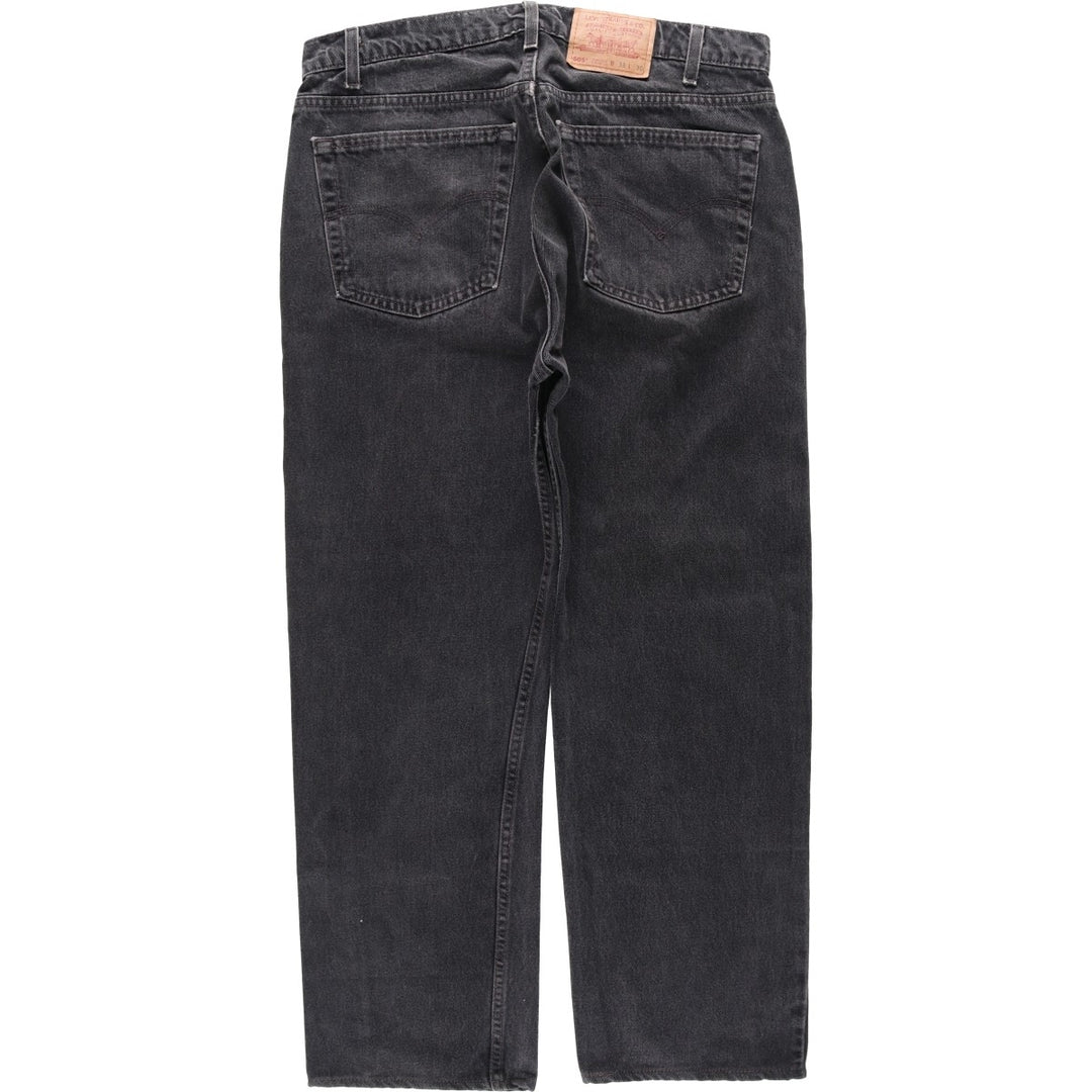 90'S Levi's 505-0260 Regular Fit Straight Leg Black Denim Tapered Jeans, Made in USA, Men's Size W37 (approx.) cotton black type Vintage Second Hand