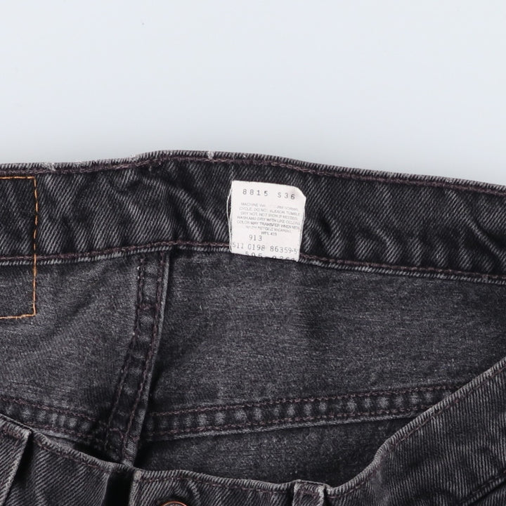 90'S Levi's 505-0260 Regular Fit Straight Leg Black Denim Tapered Jeans, Made in USA, Men's Size W37 (approx.) cotton black type Vintage Second Hand