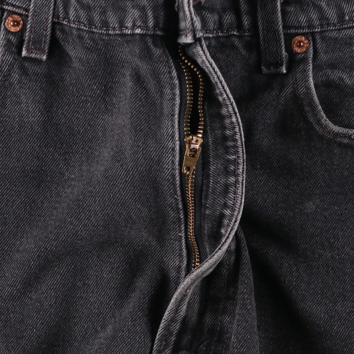 90'S Levi's 505-0260 Regular Fit Straight Leg Black Denim Tapered Jeans, Made in USA, Men's Size W37 (approx.) cotton black type Vintage Second Hand