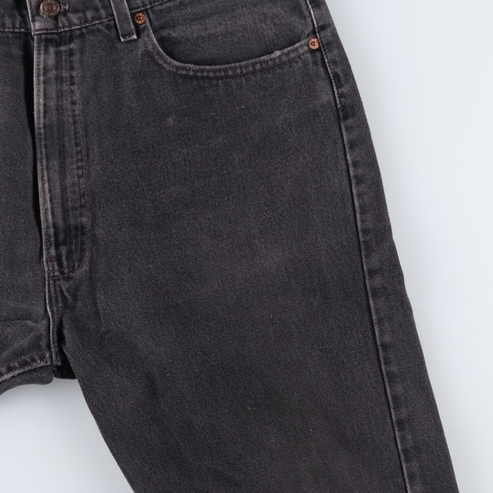 90'S Levi's 505-0260 Regular Fit Straight Leg Black Denim Tapered Jeans, Made in USA, Men's Size W37 (approx.) cotton black type Vintage Second Hand