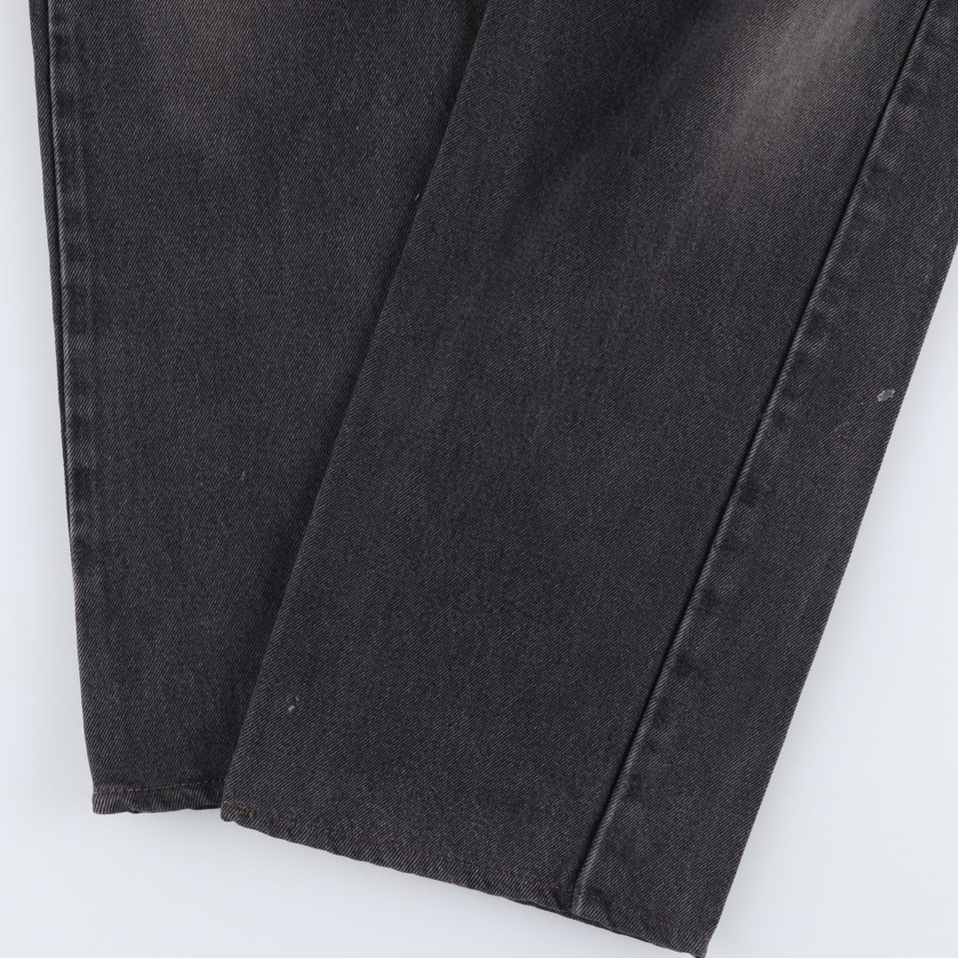 90'S Levi's 505-0260 Regular Fit Straight Leg Black Denim Tapered Jeans, Made in USA, Men's Size W37 (approx.) cotton black type Vintage Second Hand