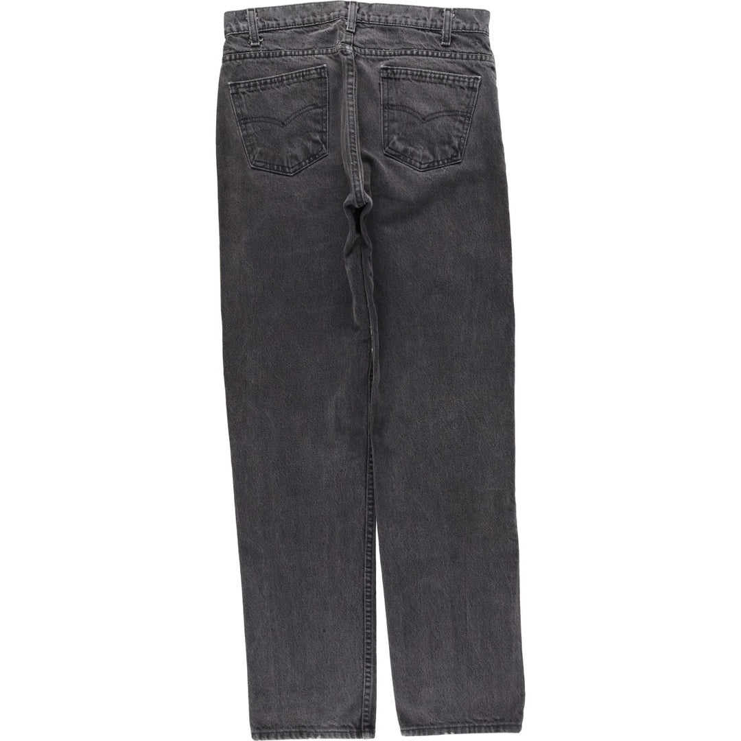 1990'S Levi's 40505-4159 Black Denim Tapered Jeans, Made in USA, Men's W32 (approx.), Vintage cotton black type Vintage Second Hand