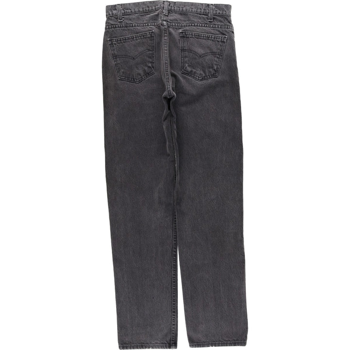 1990'S Levi's 40505-4159 Black Denim Tapered Jeans, Made in USA, Men's W32 (approx.), Vintage cotton black type Vintage Second Hand
