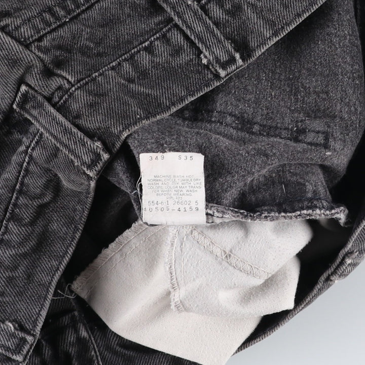 1990'S Levi's 40505-4159 Black Denim Tapered Jeans, Made in USA, Men's W32 (approx.), Vintage cotton black type Vintage Second Hand