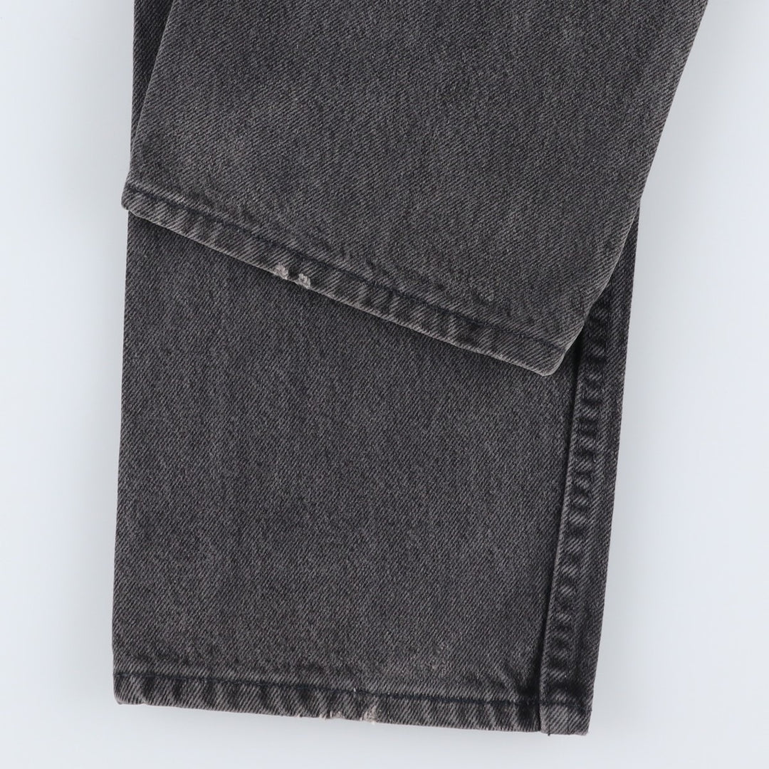 1990'S Levi's 40505-4159 Black Denim Tapered Jeans, Made in USA, Men's W32 (approx.), Vintage cotton black type Vintage Second Hand