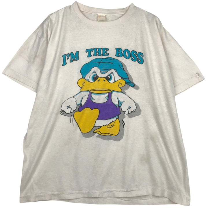 90'S Vintage Printed T-Shirt, Men's XL unclear white type Vintage Second Hand