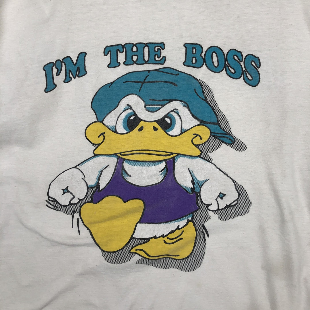 90'S Vintage Printed T-Shirt, Men's XL unclear white type Vintage Second Hand