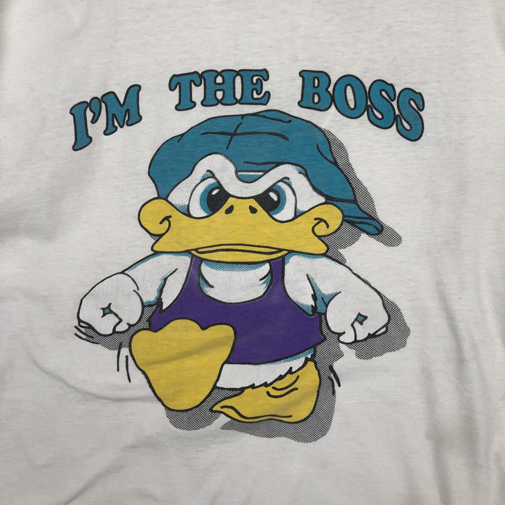 90'S Vintage Printed T-Shirt, Men's XL unclear white type Vintage Second Hand