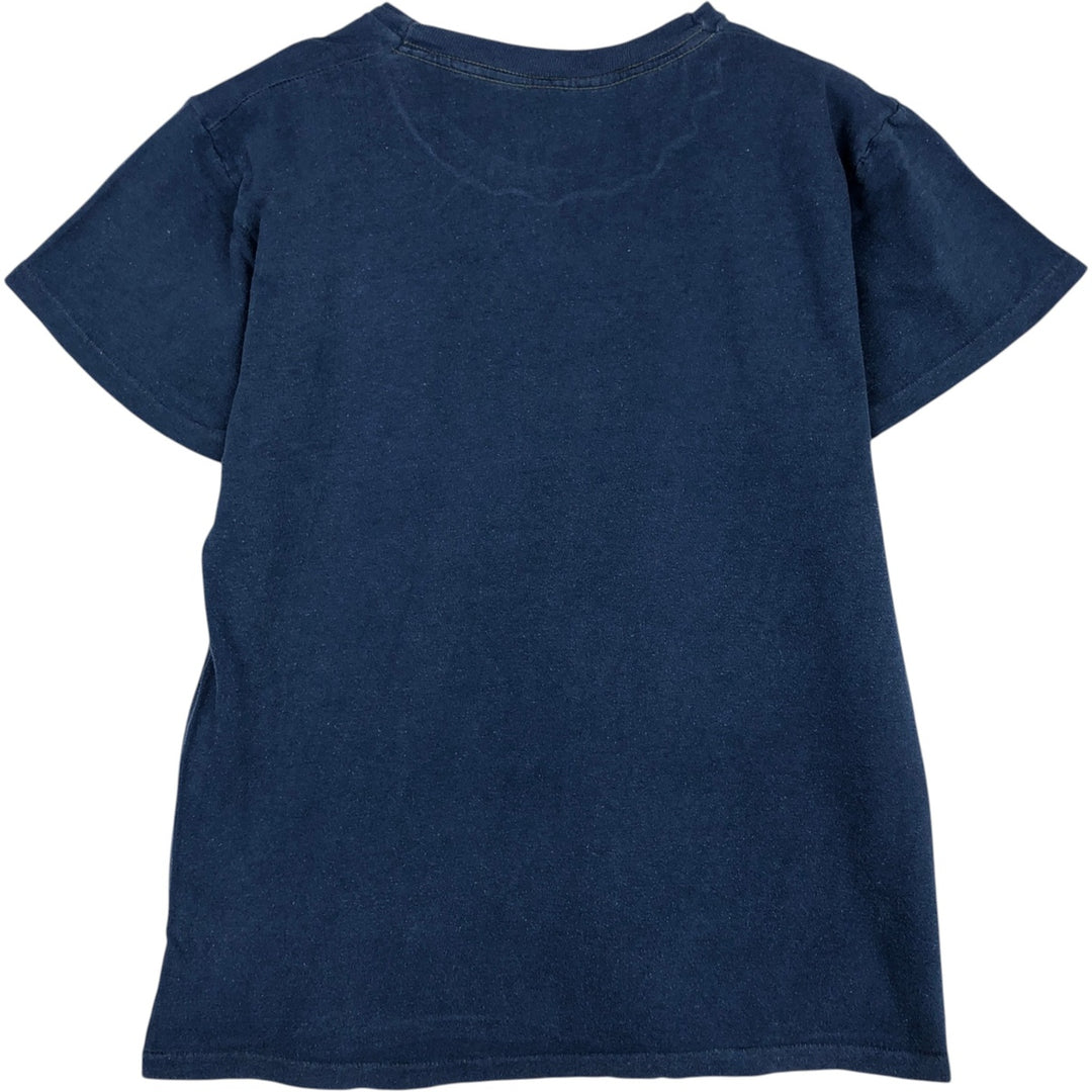 ~90'S Vintage Printed T-shirt, Men's S size unclear navy blue type Vintage Second Hand