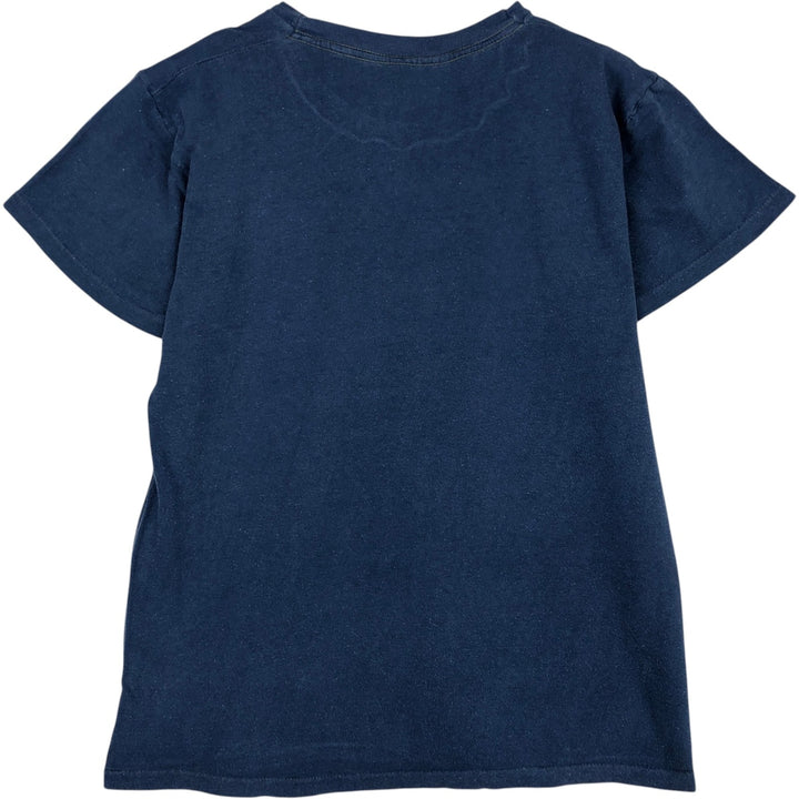 ~90'S Vintage Printed T-shirt, Men's S size unclear navy blue type Vintage Second Hand