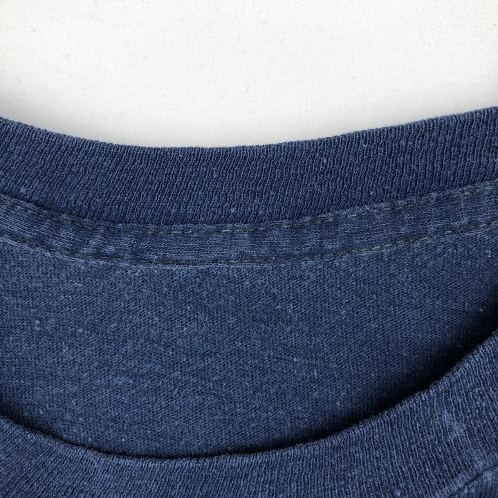 ~90'S Vintage Printed T-shirt, Men's S size unclear navy blue type Vintage Second Hand