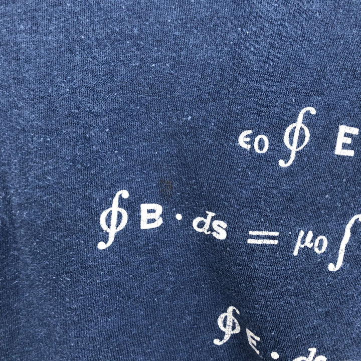 ~90'S Vintage Printed T-shirt, Men's S size unclear navy blue type Vintage Second Hand