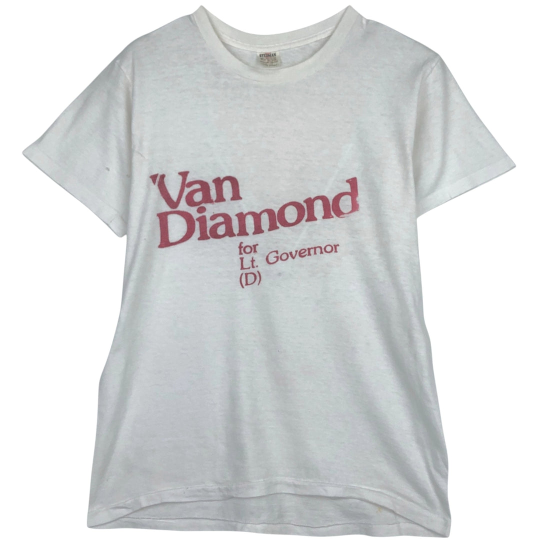 ~90'S STEDMAN Print T-Shirt, Men's Size M (Equivalent), Vintage cotton white type Vintage Second Hand