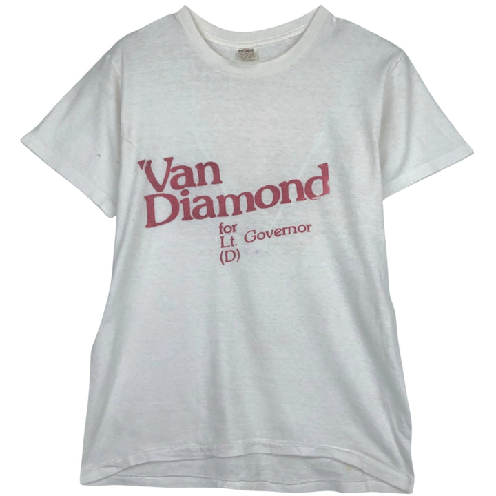 ~90'S STEDMAN Print T-Shirt, Men's Size M (Equivalent), Vintage cotton white type Vintage Second Hand