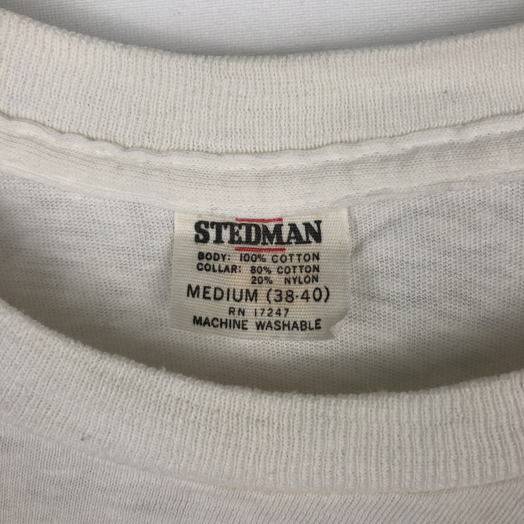 ~90'S STEDMAN Print T-Shirt, Men's Size M (Equivalent), Vintage cotton white type Vintage Second Hand
