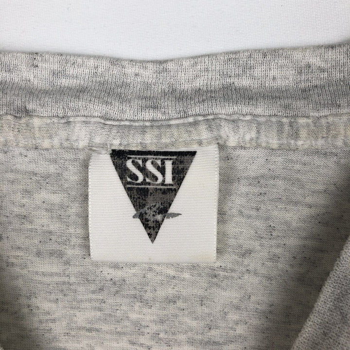 90'S SSI Print T-Shirt, Men's Size L (Equivalent), Vintage cotton gray type Vintage Second Hand