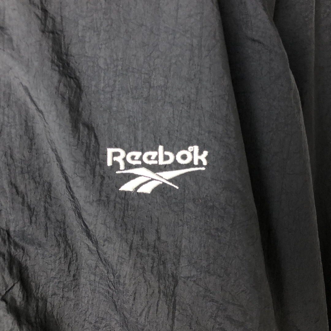 90'S Reebok nylon jacket, men's size L, vintage Nylon black type Vintage Second Hand