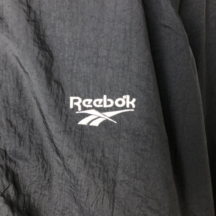 90'S Reebok nylon jacket, men's size L, vintage Nylon black type Vintage Second Hand