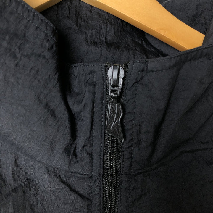 90'S Reebok nylon jacket, men's size L, vintage Nylon black type Vintage Second Hand