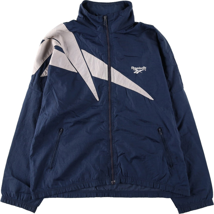 90'S Reebok Nylon Jacket, Men's M Size, Vintage Nylon navy blue type Vintage Second Hand