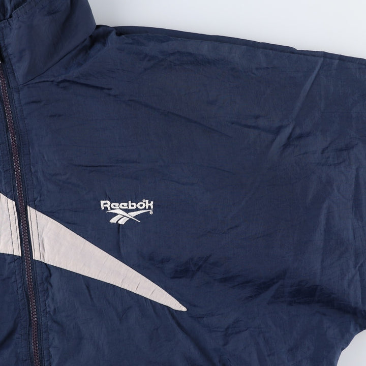 90'S Reebok Nylon Jacket, Men's M Size, Vintage Nylon navy blue type Vintage Second Hand