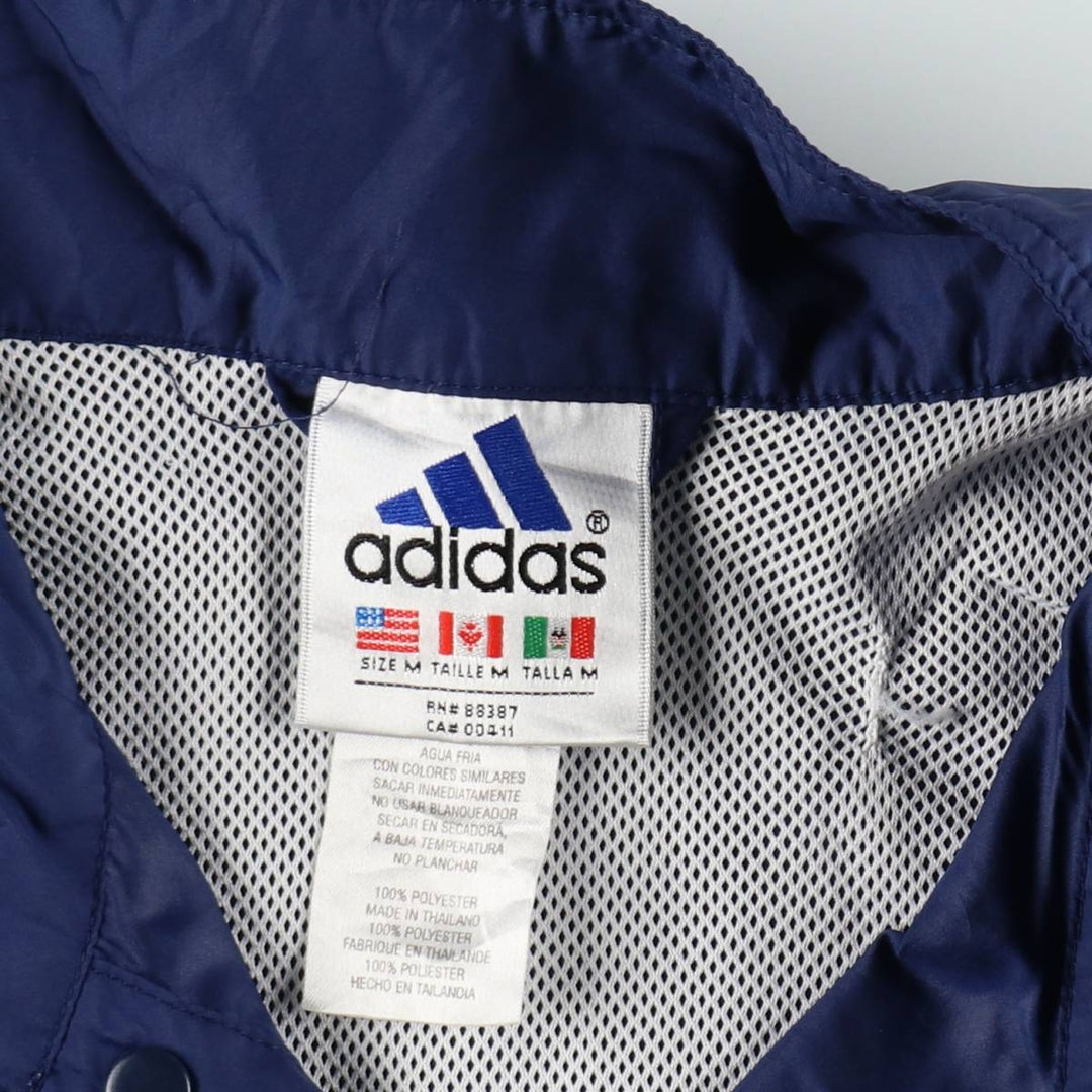90'S Adidas Half-Snap Warm-Up Pullover, Men's Size M (approx.) polyester navy blue type Vintage Second Hand