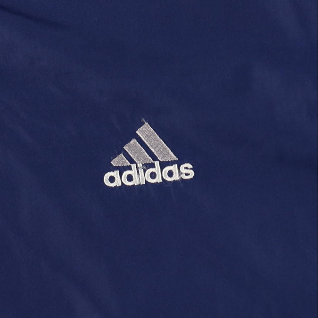 90'S Adidas Half-Snap Warm-Up Pullover, Men's Size M (approx.) polyester navy blue type Vintage Second Hand