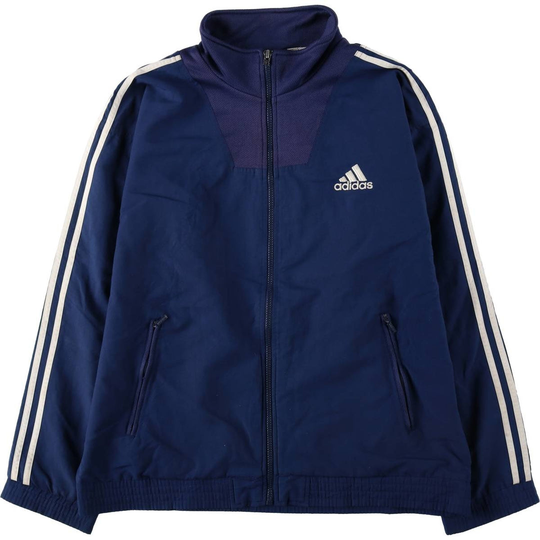 90'S Adidas Windbreaker Men's M Size Vintage polyester Navy blue Vintage Second Hand