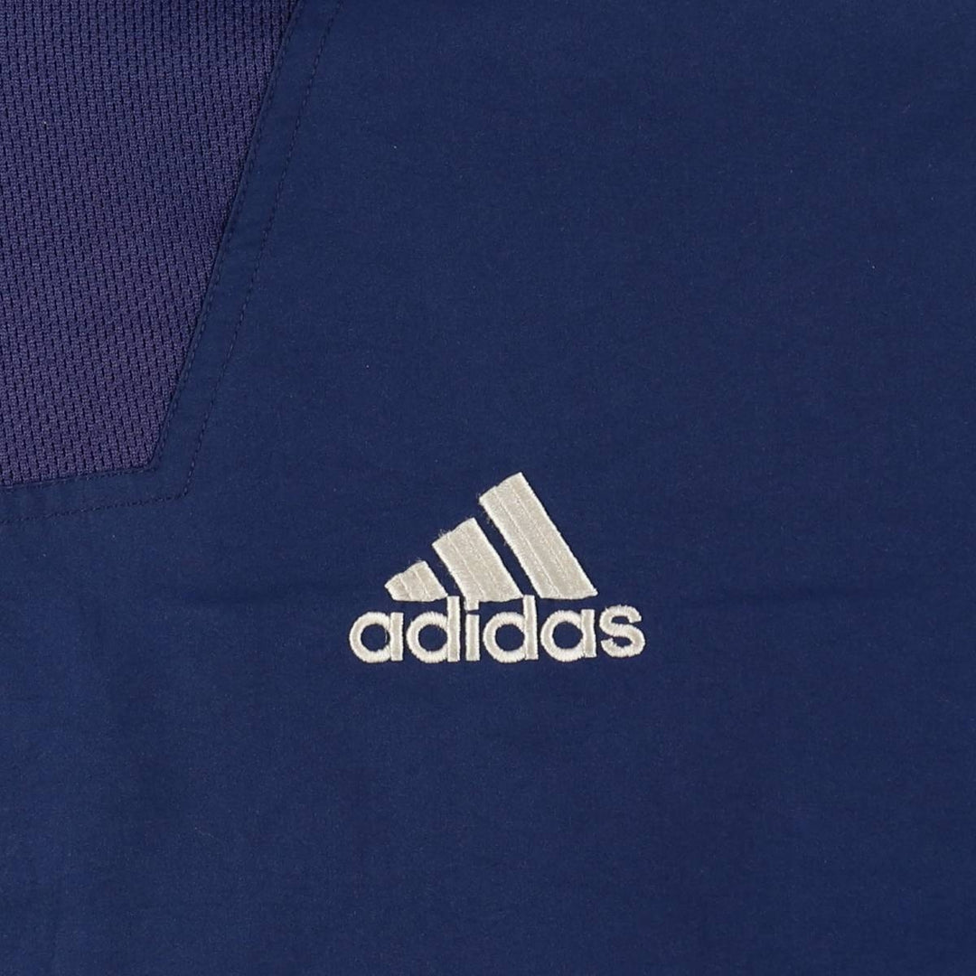 90'S Adidas Windbreaker Men's M Size Vintage polyester Navy blue Vintage Second Hand