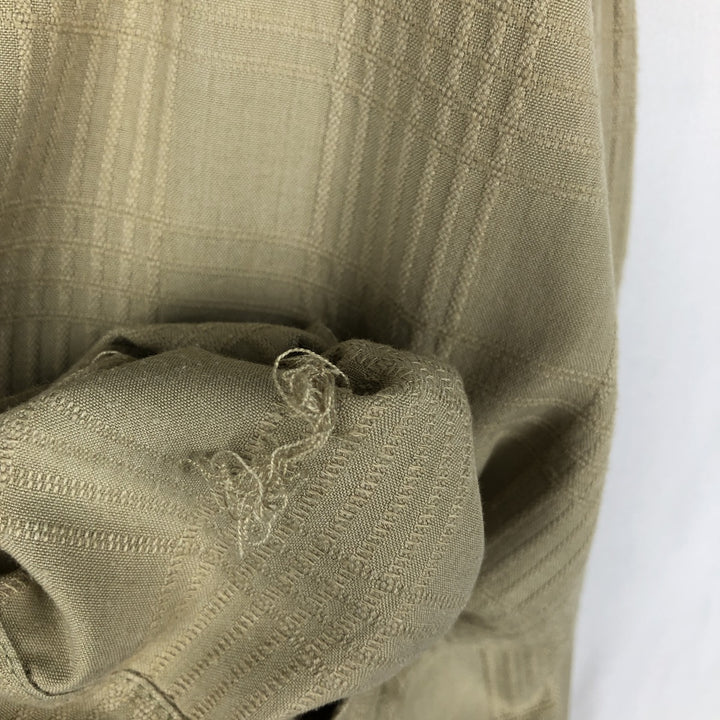 Ocean Pacific Sport Check Pattern Short-Sleeve Open Collar Rayon Shirt, Boxy Shirt, Men's XL Equivalent Rayon Beige type Vintage Second Hand