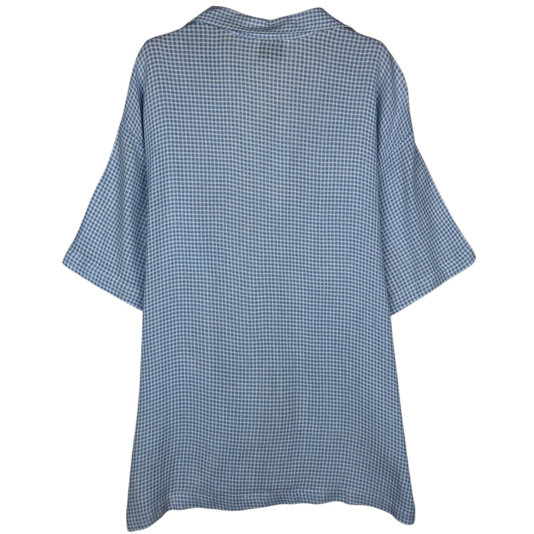 MANTIQUE Short-Sleeve Open-Collar Shirt, Boxy Shirt, Men's Size M (approx.) unclear Blue type light blue Vintage Second Hand
