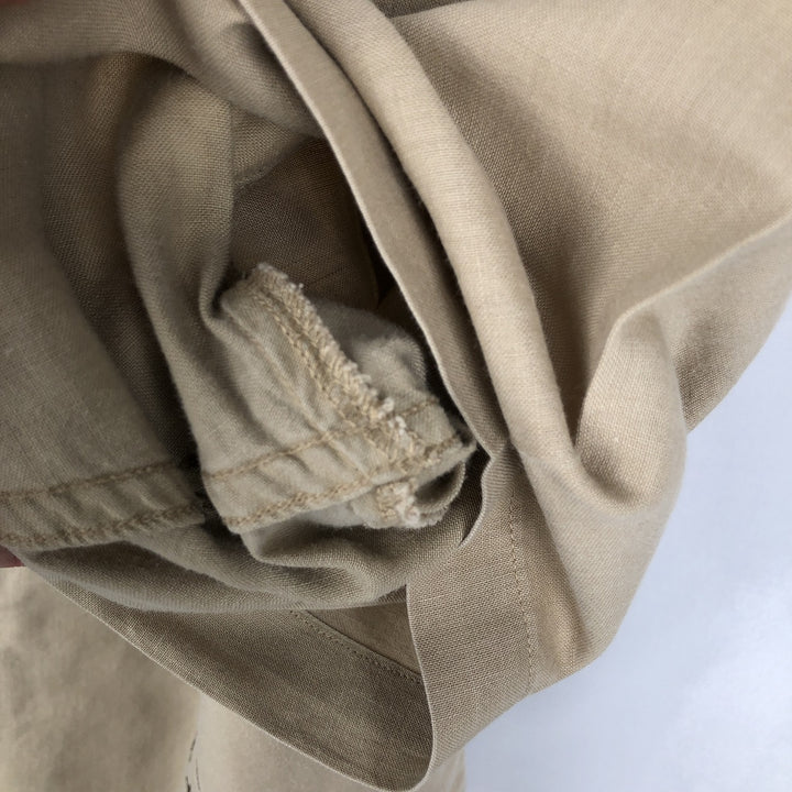 Aldo Conti all-over print short-sleeved open-collar shirt, boxy style, men's size L equivalent. unclear Beige type Vintage Second Hand
