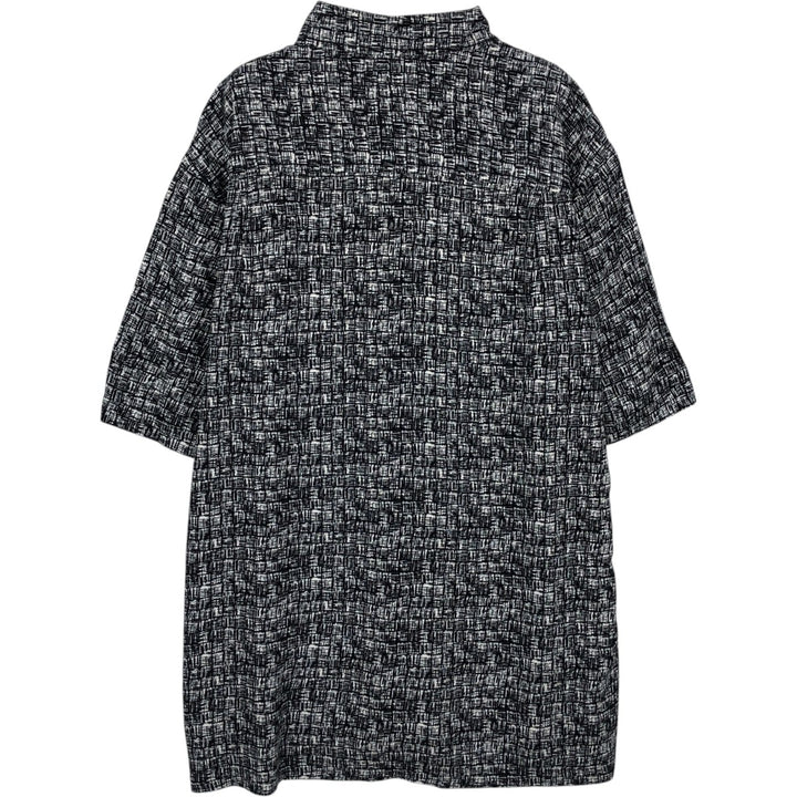 Alfani REEGULAR FIT All-over print short-sleeved rayon shirt, boxy fit, men's size XL. Rayon black type Vintage Second Hand