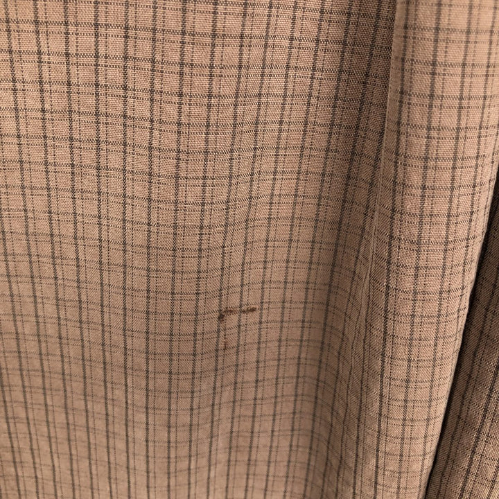 Columbia XCO Check Pattern Short-Sleeve Open-Collar Rayon Shirt, Boxy Fit, Men's Size L Modal brown type Vintage Second Hand